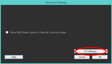 icc settings button